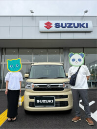 スペーシア　ハイブリッドX シフォンアイボリーメタリック　ご納車させていただきました！